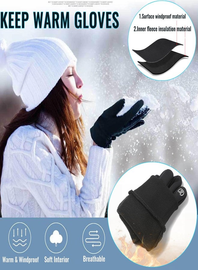 viofre Winter Gloves for Men Women Cold Weather With Touchscreen Fingers Warm Gloves for Men Women Black Waterproof Workout Mens Glove Winter Thermal Heated Driving Glove for Cycling Running Hiking Snow XL - Image 2
